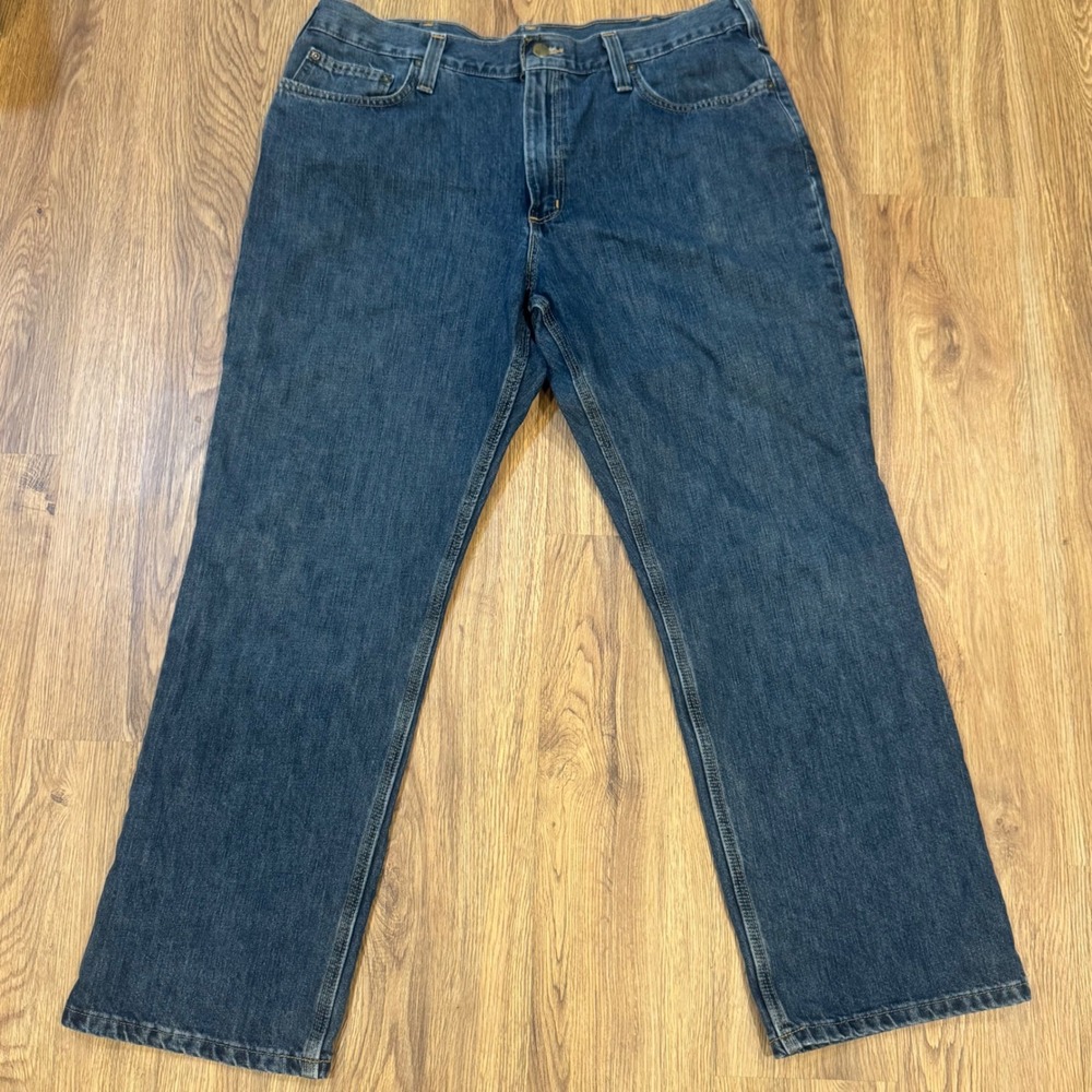 Carhartt Jeans Mens 38x30 Blue Excellent Relaxed Fit Straight Leg Workwear Denim
